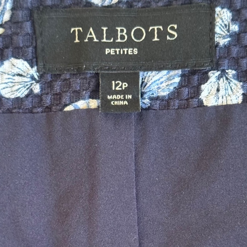 Talbots Petites Navy Pink Nautical Seashell Starfish Mini Skirt Coastal Beach 12 - Picture 4 of 8